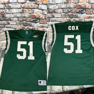Brian Cox New York Jets‎ Jersey Mens 44 Champion Vintage L